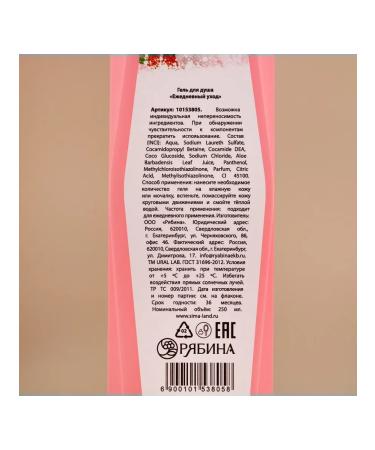 URAL LAB Shower gel 250 ml aroma of strawberry ice cream Aroma - Buy Online on GoSupps.com