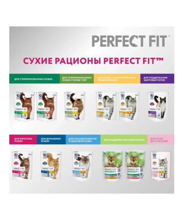 PERFECT FIT Sensitive food for sensitive cats salmon 0.65 kg 4 pcs - Buy Online on GoSupps.com