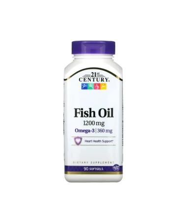 21st Century Fish oil 1200 mg omega-3 fish oil 90 soft capsules