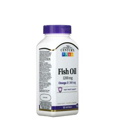 21st Century Fish oil 1200 mg omega-3 fish oil 90 soft capsules - Buy Online on GoSupps.com