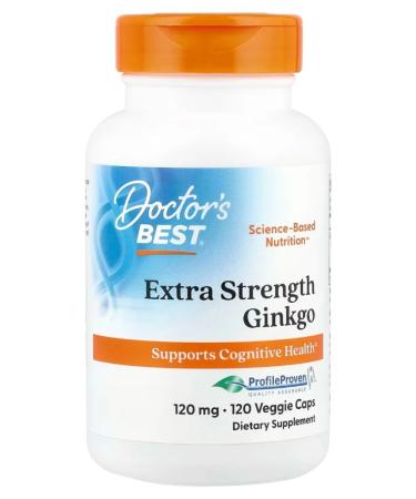 Doctor's Best Ginko Biloba Extra Strength Ginkgo 120 Veg. capsules - Buy Online on GoSupps.com