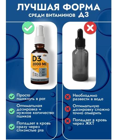 1SUN Vitamin D3 liquid spray 2000 me - Buy Online on GoSupps.com