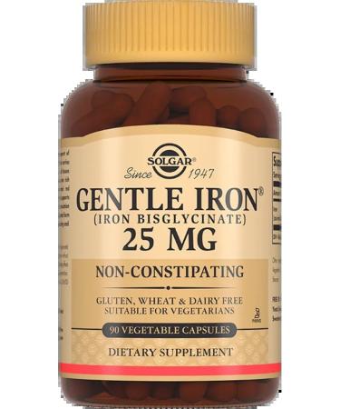 SOLGAR Easily accessible iron Gentle Iron 25 mg 90 capsules - Buy Online on GoSupps.com