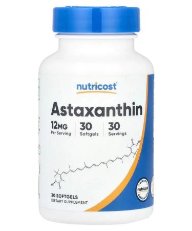 Nutricost Astaxantin 12 mg 30 soft capsules