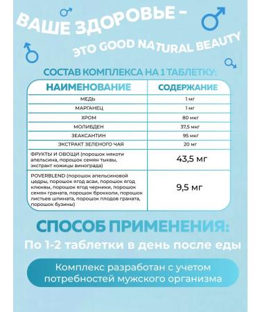 GNB Good Natural Beauty Vitamin-mineral complex for men Multi Max for Men - Buy Online on GoSupps.com