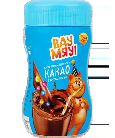 WOW MEOW Cocoa drinks with vitamins 400g 4pcs