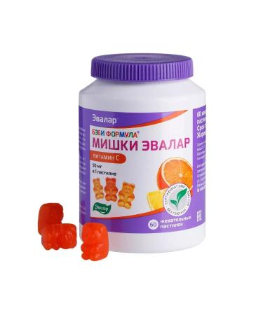 Evalar Baby formula Mishka vitamin C 60 loafers - Buy Online on GoSupps.com