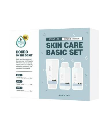round lab A set of facial vehicles with sea water foam toner lotion