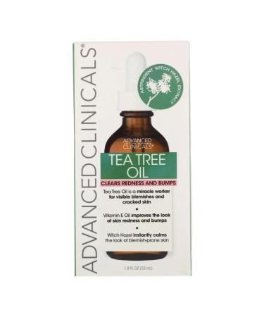 Advanced Clinicals Tea tree oil with vitamin E natural from acne - Buy Online on GoSupps.com