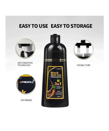 MEIDU Shampoo hair dye tint black 500 ml - Buy Online on GoSupps.com