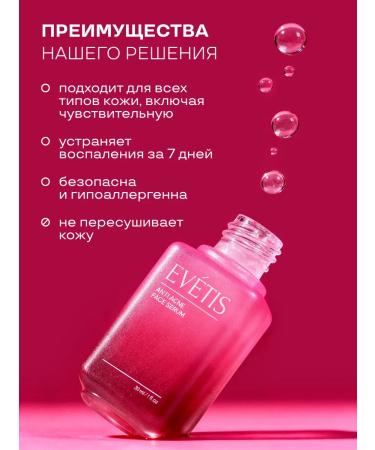 EVETIS Facial serum from acne with niacinamide - Buy Online on GoSupps.com