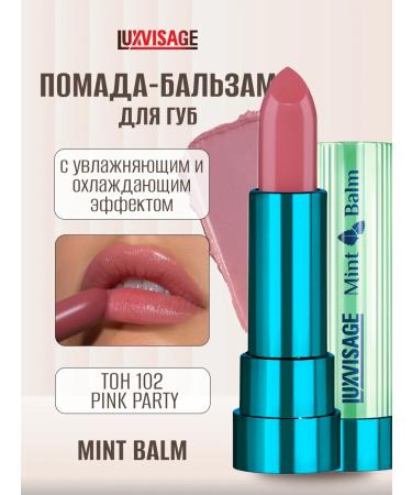 LUXVISAGE Lipstick lip balm moisturizers Mint Balm 102 Pink Party