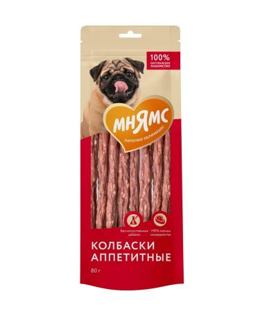 Mnyams Dog's treats sausage delicious 80g x 10 - Buy Online on GoSupps.com