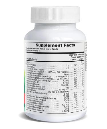 Natures Plus Vitamins for children with the taste of cherries Animal Parade 90 Tab - Buy Online on GoSupps.com