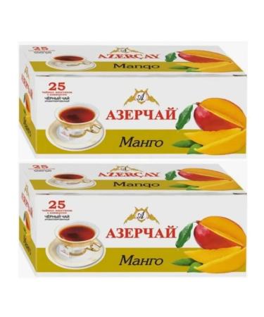 Azerchay Black tea with mangoes 25 packages - 2 pieces