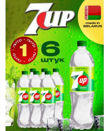 7up Drink "7-up" "Seven AP" Zero 6 pcs. 1 l