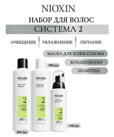 Nioxin System 2 XXL Set for Hair Care 300+300+100 ml