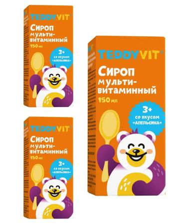 Teddyvit Multivitamin syrup with an orange flavor 150 ml 3UP - Buy Online on GoSupps.com