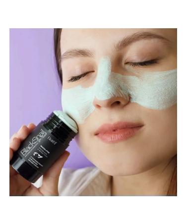 Mask-style against acne and black dots with blue clay