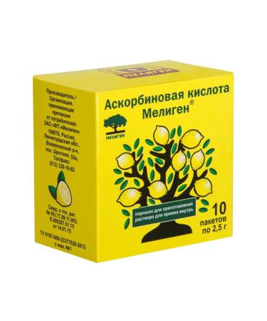 Meligen FP ZAO Ascorbic acid Meligen 10 packs. 2.5g - 4UP - Buy Online on GoSupps.com