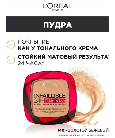 L'Or al Paris Infailible 24h Face Powder 140