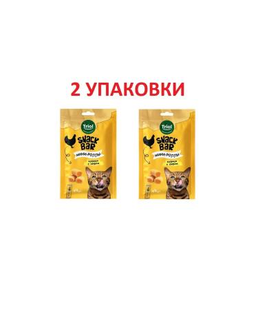 Triol Cat a treat "Mini-rolls chicken cheese" 40 g x 2 pcs