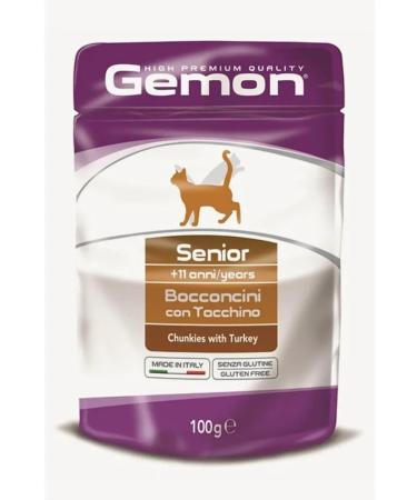 Gemon Wet food of elderly cats with an index 100 g x 24pcs