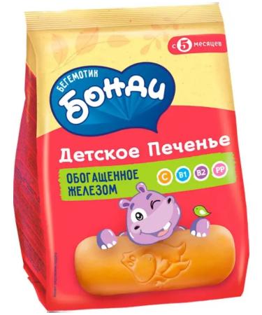 Bondi the Hippo Children's cookies with iron from 6 months 4 packs of 180g - Buy Online on GoSupps.com