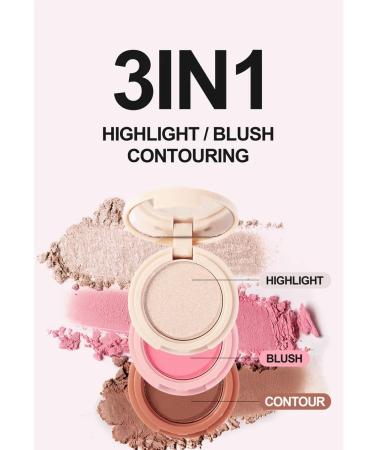 Palette 3 in 1 highlighter blush contouring - Buy Online on GoSupps.com