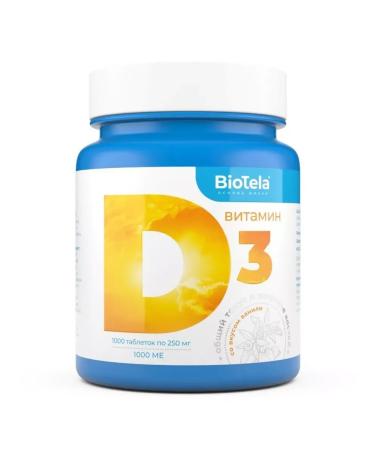 BIOTELA LLC Biotela vitamin D3 N1000 table 250mg