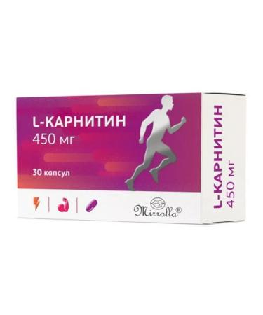 Mirrolla LLC Mirrolla l -carnitine 450mg n30 caps 470 mg - 2 pcs