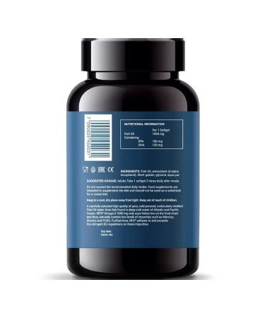 Pharmatech AS NFO Norwegian Fish Oil Omega-3 1000 mg N60 caps 1450mg - Buy Online on GoSupps.com