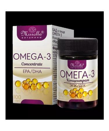 Mirrolla LLC Omega 3 concentrate of Mirrolla N100 caps 370 mg - 3 pcs