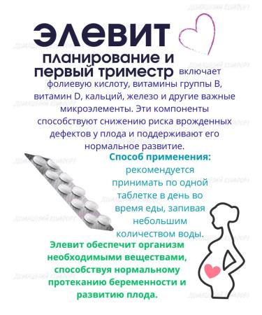 ELEVIT Planning tablets and the first trimester 30pcs of 1155 mg *3UP - Buy Online on GoSupps.com