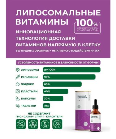 Liposomal Vitamins Liposomal astaxantin 6 mg - Buy Online on GoSupps.com