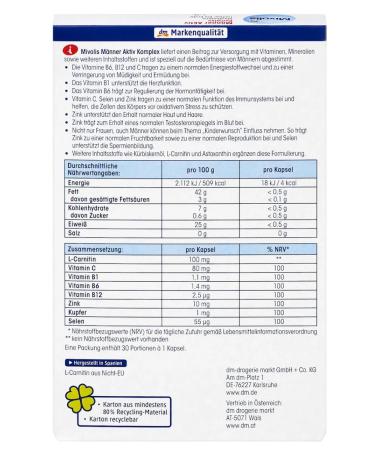 Mivolis Complex for men Manner Aktiv Komplex Germany - Buy Online on GoSupps.com