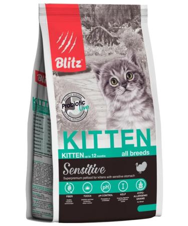 BLITZ Dry food for kittens with a turkey 2 kg