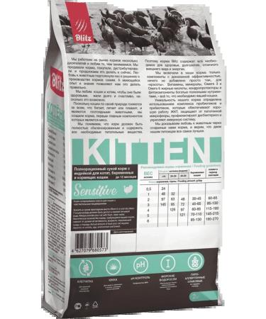BLITZ Dry food for kittens with a turkey 2 kg - Buy Online on GoSupps.com