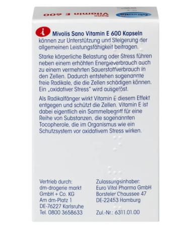 Mivolis Vitamin E 600 Germany 42 capsules - Buy Online on GoSupps.com