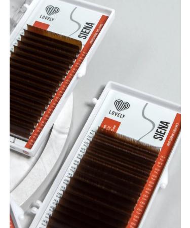 Lovely Brown eyelashes Siena 16 MIX lines (C 0.07 8-15mm) - Buy Online on GoSupps.com