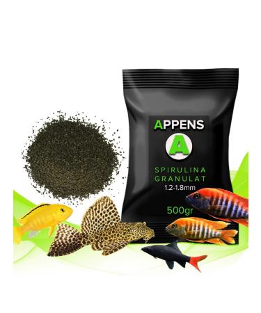APPENS Spirulina Granulat 1.2-1.8 500gr-feed with spirulina - Buy Online on GoSupps.com
