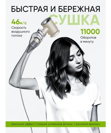 NiRaza Hair hair dryer powerful with nozzles 5 in 1 professional 1.8m - Buy Online on GoSupps.com