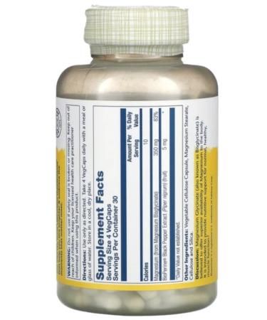 Solaray Magnesium glycinate magnesium glycinate 350 mg 120 cap - Buy Online on GoSupps.com