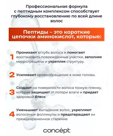 Concept Fusion Hair shampoo Concept Proway Peptide 400ml - Buy Online on GoSupps.com