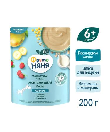 Frutonyanya Porridge multislak. Apple-Banan-Earth-Earth 200g 1pc