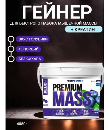 BioPharm Heiner Premium Mass Gainer Blue Blueberry