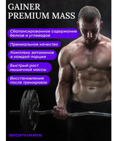 BioPharm Heiner Premium Mass Gainer Blue Blueberry - Buy Online on GoSupps.com