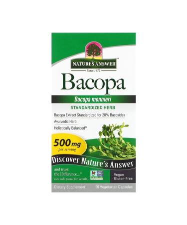 Nature's Answer Bakopa 500 mg 90 vegetarian capsules