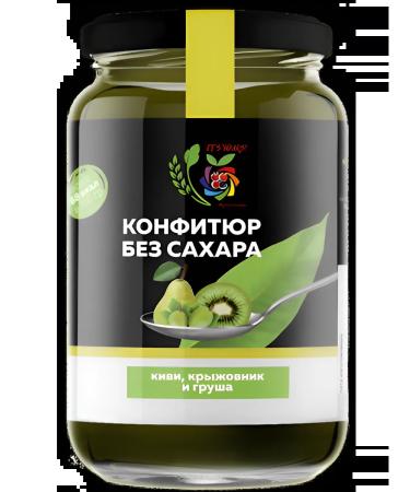 IT'S YOURS Jam confiture without sugar kiwi and gooseberry and pear 350g - Buy Online on GoSupps.com