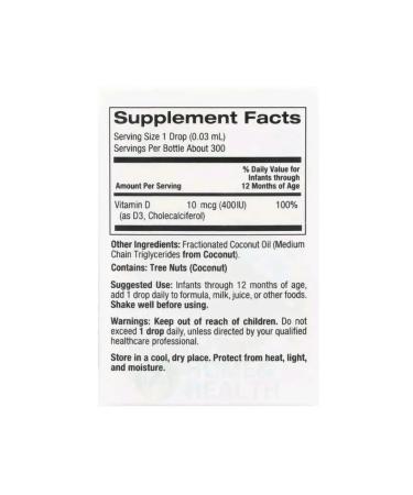 California Gold Nutrition Vitamin D3 for children 10 g (400 IU) 10 ml - Buy Online on GoSupps.com